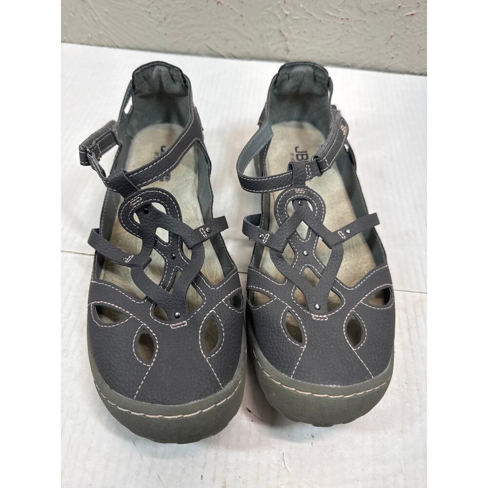 JBU by‎ Jambu Womens Sport Sydney Sandals Memory Foam Faux Leather Gray 10 M